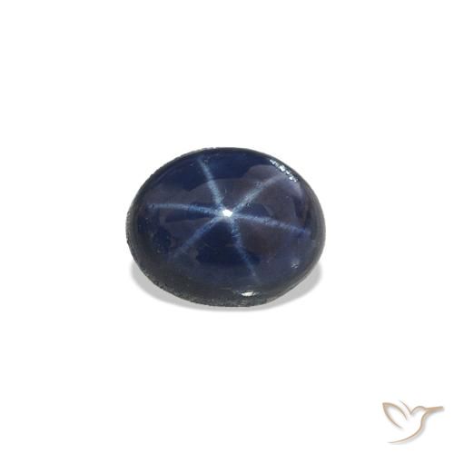0.62 ct Blue Star Sapphire Gemstone, Star Sapphire Gem in Oval Cabochon Shape for Sale.