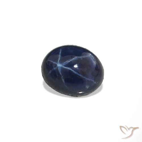 0.62 ct Blue Star Sapphire Stone, Natural Star Sapphire in Oval Cabochon Shape for Sale