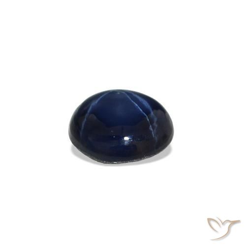Star Sapphire Gemstone in 5 mm (calibrated) Size for Sale, Star Sapphire Stone in Dark Blue Color