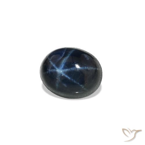 0.94 ct Blue Star Sapphire Stone, Natural Star Sapphire in Oval Cabochon Shape for Sale