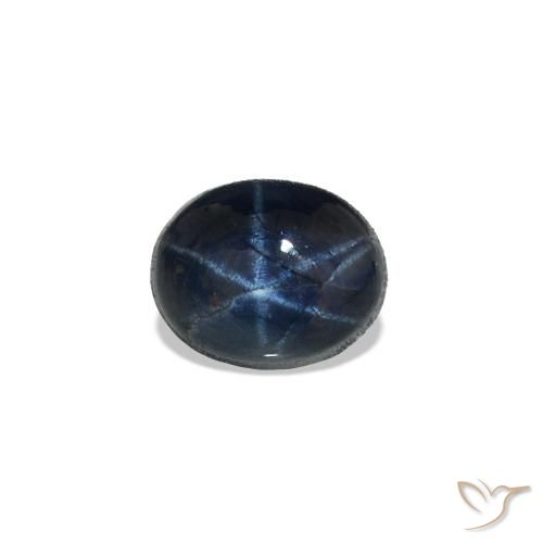0.80ct Deep Navy Blue Star Sapphire, Oval, Opaque