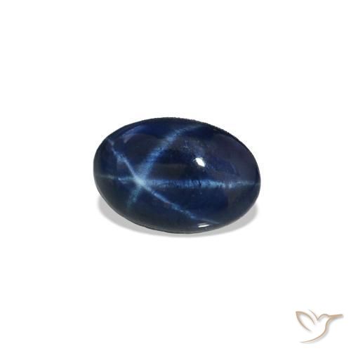0.56 ct Blue Star Sapphire Stone, Natural Star Sapphire in Oval Cabochon Shape for Sale