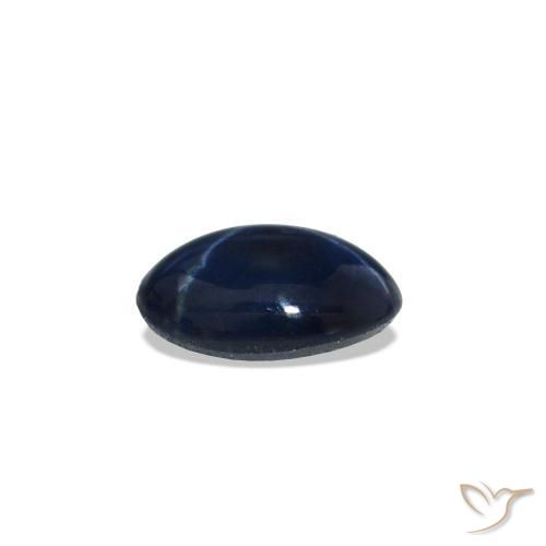 Star Sapphire Gemstone in 6 x 4 mm (calibrated) Size for Sale, Star Sapphire Stone in Dark Blue Color