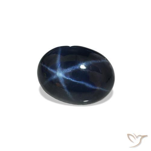 1.15 ct Blue Star Sapphire Stone, Natural Star Sapphire in Oval Cabochon Shape for Sale