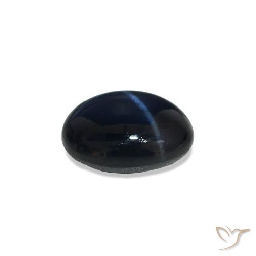 Star Sapphire Gemstone in 7 x 5 mm (calibrated) Size for Sale, Star Sapphire Stone in Deep Navy Blue Color