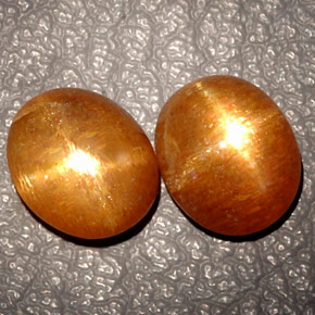7.00 ct Brown Star Sunstone Gemstone, Star Sunstone Gem in Oval Cabochon Shape for Sale.