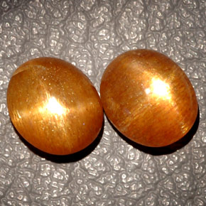 Star Sunstone Gemstone in 11 x 9 mm (calibrated) Size for Sale, Star Sunstone Stone in Golden-Brown Color