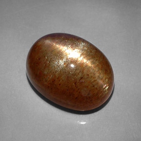 Star Sunstone Gemstone in 13.9 x 10.5 mm Size for Sale, Star Sunstone Stone in Golden-Brown Color