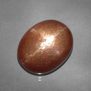 15.61 ct Brown Star Sunstone Stone, Natural Star Sunstone in Oval Cabochon Shape for Sale