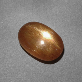 1.70 ct Brown Star Sunstone Gemstone, Star Sunstone Gem in Oval Cabochon Shape for Sale.