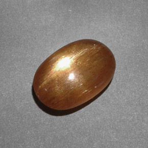 1.70 ct Brown Star Sunstone Stone, Natural Star Sunstone in Oval Cabochon Shape for Sale