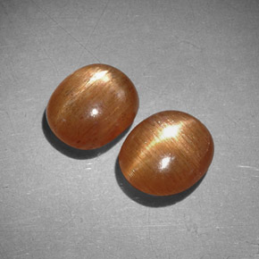 3.32 ct Brown Star Sunstone Stone, Natural Star Sunstone in Oval Cabochon Shape for Sale
