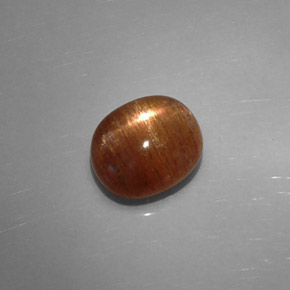 2.20 ct Brown Star Sunstone Gemstone, Star Sunstone Gem in Oval Cabochon Shape for Sale.
