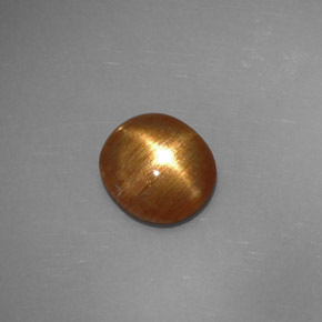1.32 ct Brown Star Sunstone Gemstone, Star Sunstone Gem in Oval Cabochon Shape for Sale.