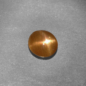 0.79 ct Brown Star Sunstone Gemstone, Star Sunstone Gem in Oval Cabochon Shape for Sale.