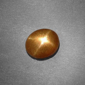 1.13 ct Brown Star Sunstone Gemstone, Star Sunstone Gem in Oval Cabochon Shape for Sale.