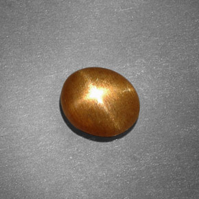 1.13 ct Brown Star Sunstone Stone, Natural Star Sunstone in Oval Cabochon Shape for Sale