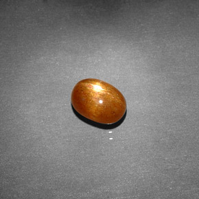 1.20 ct Brown Star Sunstone Gemstone, Star Sunstone Gem in Oval Cabochon Shape for Sale.