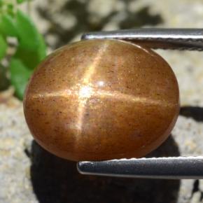 Star Sunstone Gemstone in 13.4 x 11 mm Size for Sale, Star Sunstone Stone in Warm Brown Color