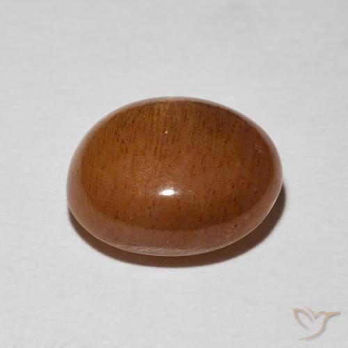 Star Sunstone Gemstone in 13.1 x 11.7 mm Size for Sale, Star Sunstone Stone in Medium Orange Color