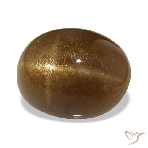 15.77 ct Brown Star Sunstone Stone, Natural Star Sunstone in Oval Cabochon Shape for Sale