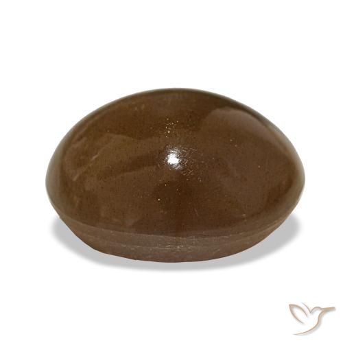 Star Sunstone Gemstone in 17.3 x 14 mm Size for Sale, Star Sunstone Stone in Warm Brown Color