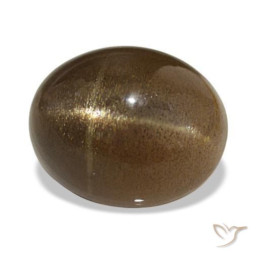 13.92 ct Brown Star Sunstone Stone, Natural Star Sunstone in Oval Cabochon Shape for Sale