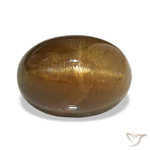13.45 ct Brown Star Sunstone Gemstone, Star Sunstone Gem in Oval Cabochon Shape for Sale.
