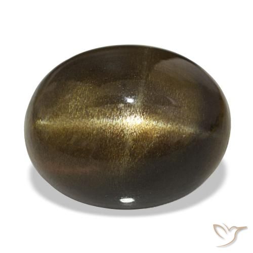 18.04 ct Brown Star Sunstone Gemstone, Star Sunstone Gem in Oval Cabochon Shape for Sale.