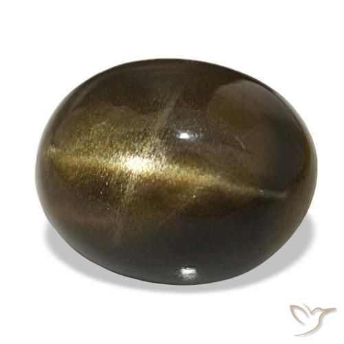 18.04 ct Brown Star Sunstone Stone, Natural Star Sunstone in Oval Cabochon Shape for Sale