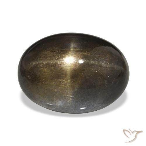 14.54 ct Brown Star Sunstone Gemstone, Star Sunstone Gem in Oval Cabochon Shape for Sale.