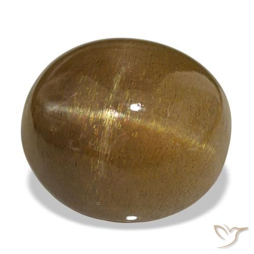 20.58 ct Brown Star Sunstone Stone, Natural Star Sunstone in Oval Cabochon Shape for Sale
