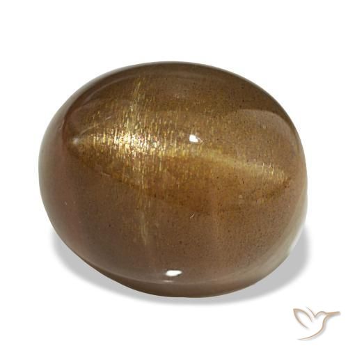 19.00 ct Brown Star Sunstone Stone, Natural Star Sunstone in Oval Cabochon Shape for Sale