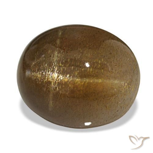 14.24 ct Brown Star Sunstone Stone, Natural Star Sunstone in Oval Cabochon Shape for Sale