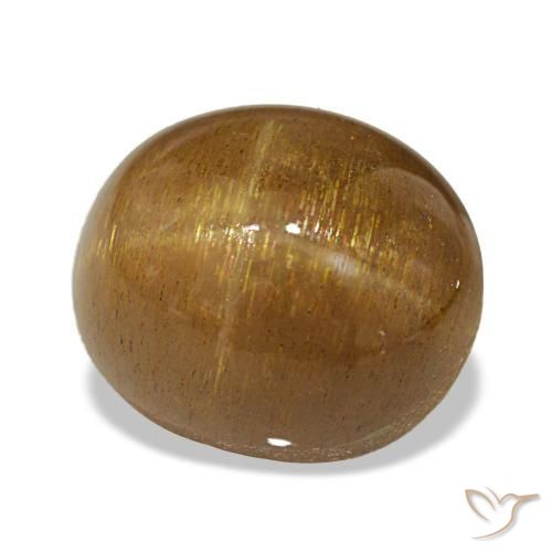 11.21 ct Brown Star Sunstone Stone, Natural Star Sunstone in Oval Cabochon Shape for Sale