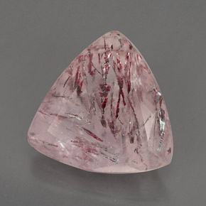 5.30 ct Pink Strawberry Quartz Gemstone, Strawberry Quartz Gem in Trillion Facet Shape for Sale.