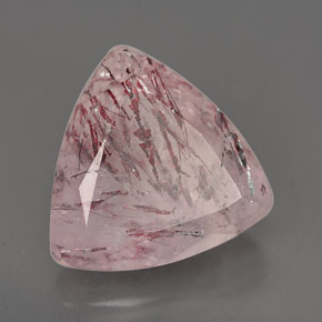 5.30 ct Pink Strawberry Quartz Stone, Natural Strawberry Quartz in Trillion Facet Shape for Sale