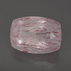 6.89 ct Pink Strawberry Quartz Stone, Natural Strawberry Quartz in Cushion-Cut Shape for Sale