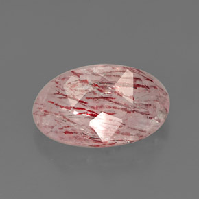 Strawberry Quartz Gemstone in 14 x 10 mm (calibrated) Size for Sale, Strawberry Quartz Stone in Red Pink Color