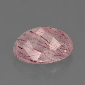 Strawberry Quartz Gemstone in 14 x 10 mm (calibrated) Size for Sale, Strawberry Quartz Stone in Red Pink Color