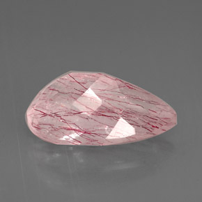 Strawberry Quartz Gemstone in 15 x 10 mm (calibrated) Size for Sale, Strawberry Quartz Stone in Red Pink Color