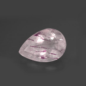 5.25 ct Red Strawberry Quartz Stone, Natural Strawberry Quartz in Pear Facet Shape for Sale