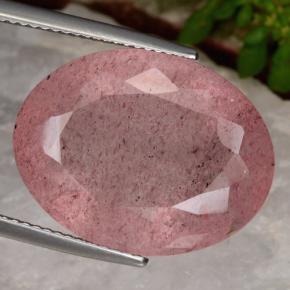 19.7ct Oval Facet Red Strawberry Quartz for sale thumb image of 19.7ct Oval Facet Red Strawberry Quartz (ID: 471614)