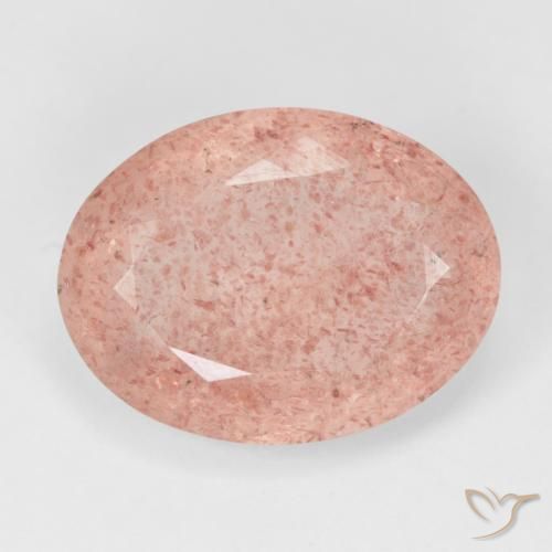 10.41 ct Red Strawberry Quartz Stone, Natural Strawberry Quartz in Oval Facet Shape for Sale