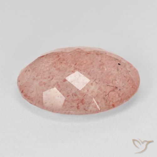 Strawberry Quartz Gemstone in 18 x 13 mm (calibrated) Size for Sale, Strawberry Quartz Stone in Medium Pink Color