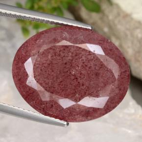 21.4ct Oval Facet Red Strawberry Quartz for sale thumb image of 21.4ct Oval Facet Red Strawberry Quartz (ID: 471625)