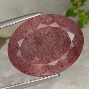19.2ct Oval Facet Red Strawberry Quartz for sale thumb image of 19.2ct Oval Facet Red Strawberry Quartz (ID: 472118)
