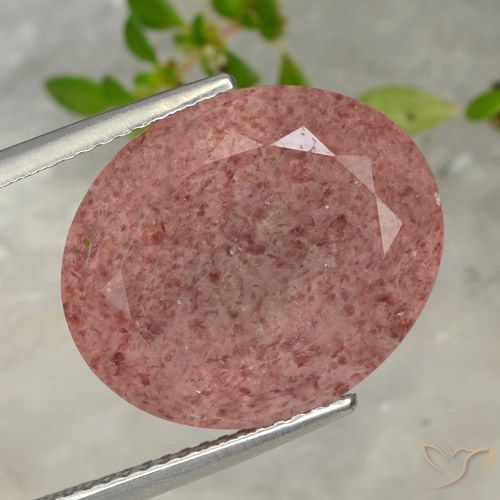 13.42ct Natural Rose Pink Strawberry Quartz, Oval, Translucent