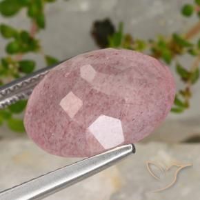 Strawberry Quartz Gemstone in 14.6 x 11.9 mm Size for Sale, Strawberry Quartz Stone in Light Pink Color
