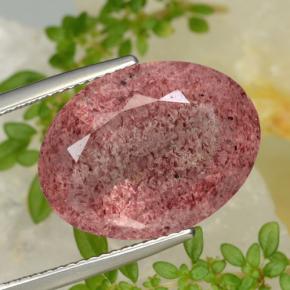 13.6ct Oval Facet Red Strawberry Quartz Gem for sale 13.6ct Oval Facet Red Strawberry Quartz Gem (ID: 472287)